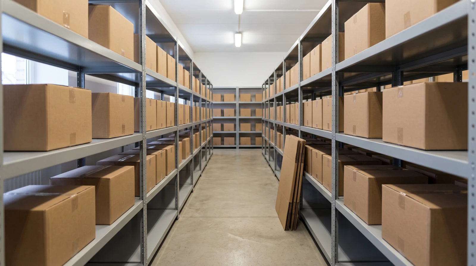 Small fulfilment aisle with limited available stock