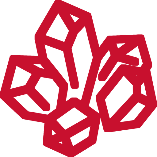 Line icon of a small cluster of crystal granules